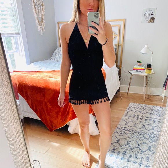 Black Halter Romper from Lulu’s - Picture 3 of 6